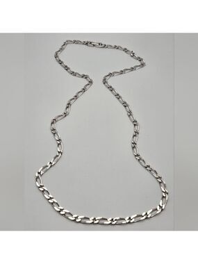 Monet Figaro Chain Necklace Silver Plated 30''
